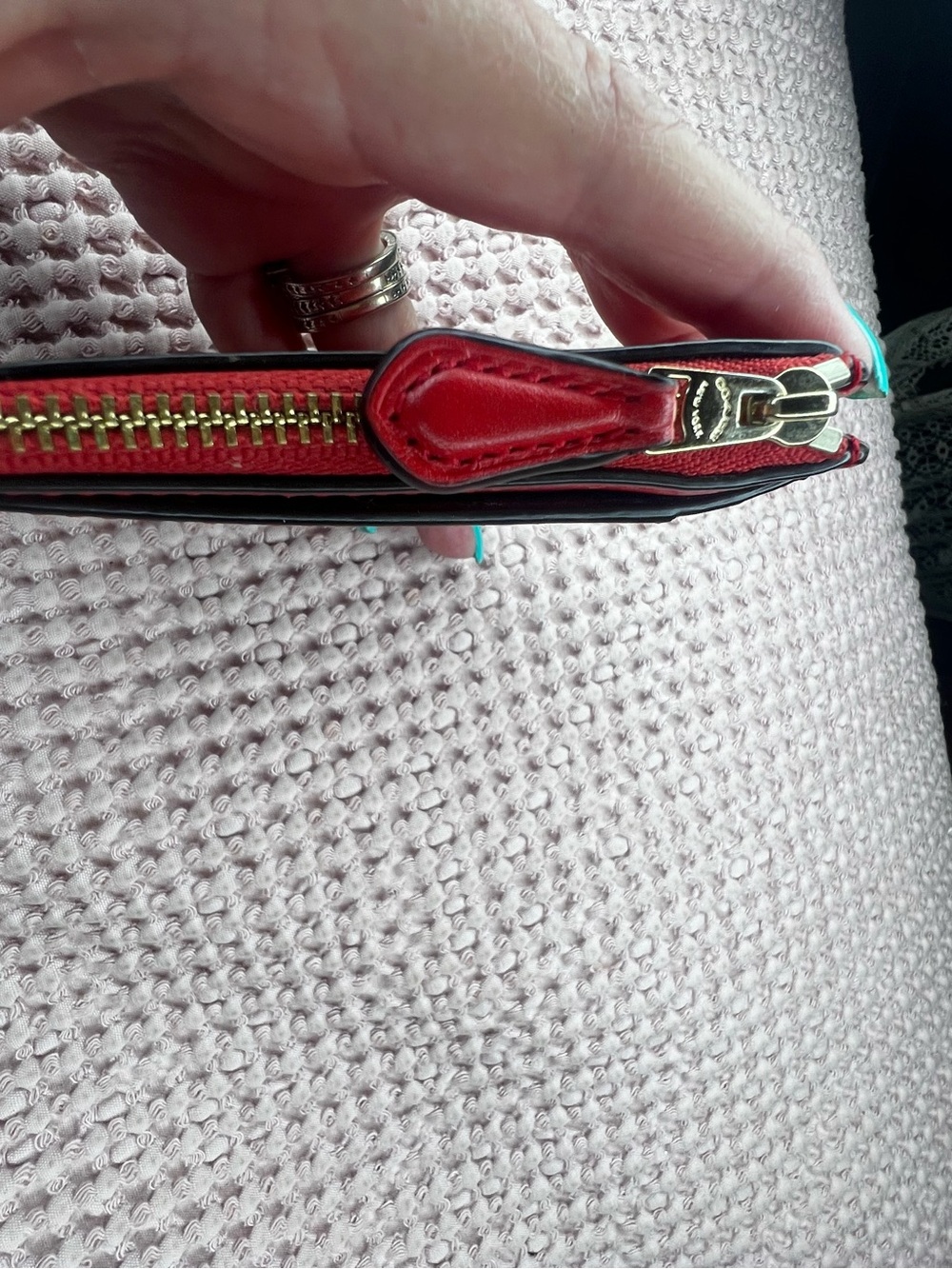 Coach x Selena Gomez Limited Edition Red Leather Key Card Holder - Picture 13 of 13